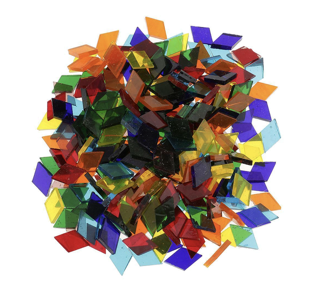 Decor 500g Rainbow Stained Glass Mosaic Tiles
