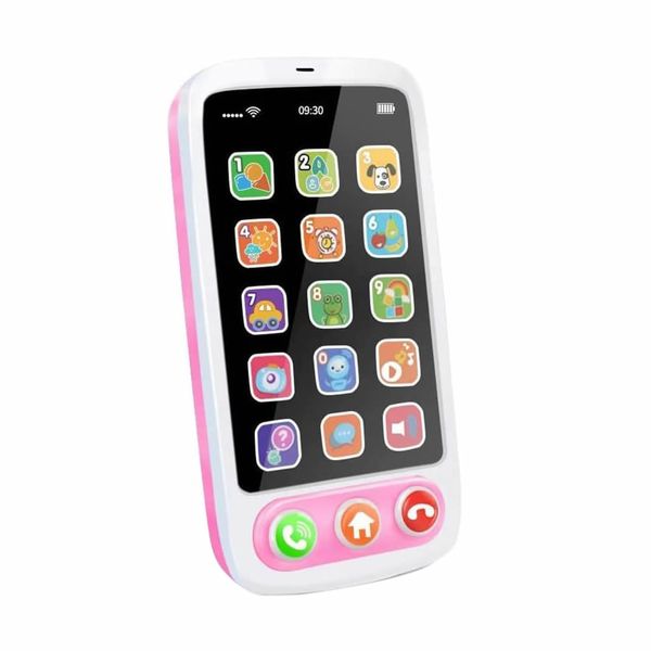 Kid Cell Phone Toy, Kids Play Phone with Big Touch Screen Lights Music