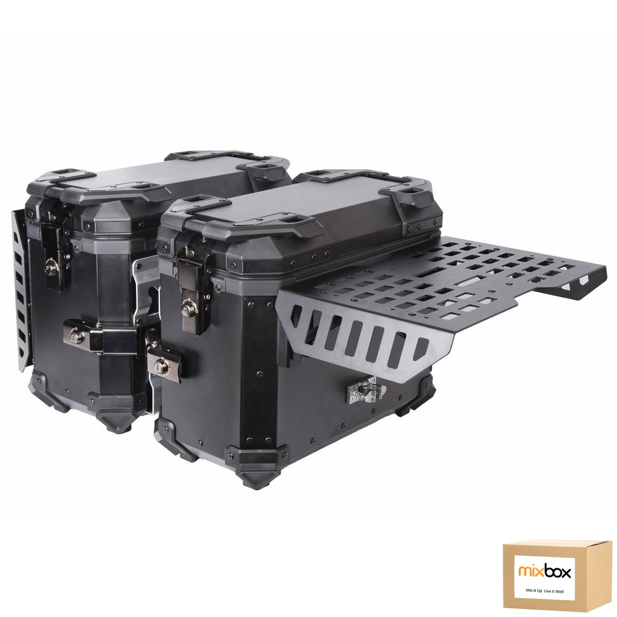 Mix Box 38L Luggage Universal Alloy Motorcycle Side Case with Key Lock Set