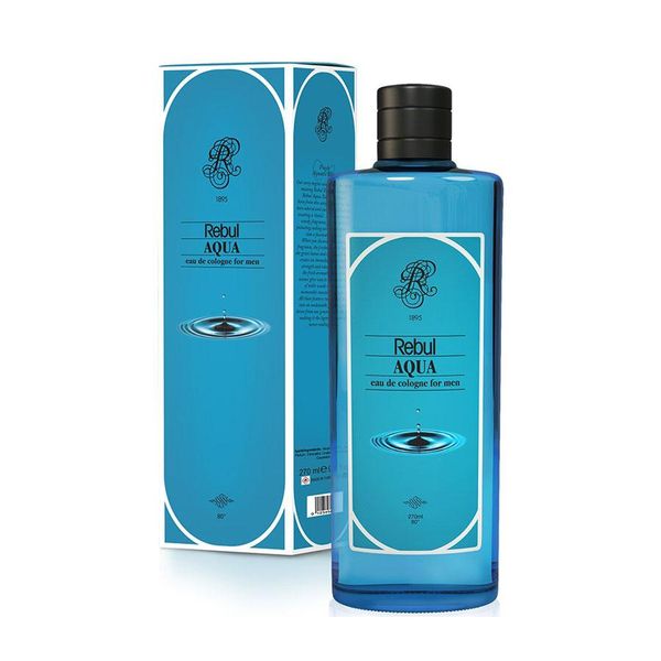 Rebul Aqua Eau de Cologne For Men 270 ml (Glass Bottle) 80 Alcohol