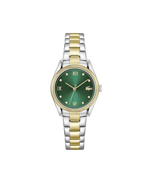 Lacoste Ladies' Parisienne two Tone (Stainless Steel / Gold IP)Green Dial