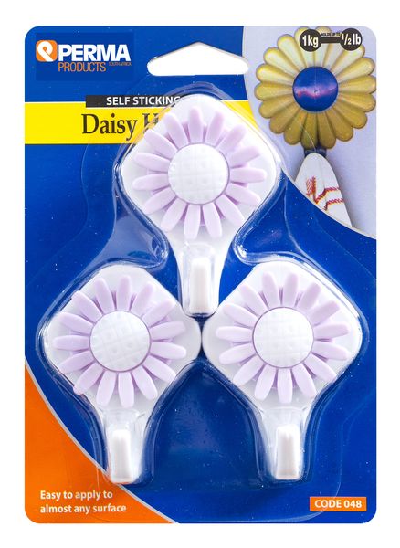 Perma Adhesive Daisy Hooks - 3 Pack