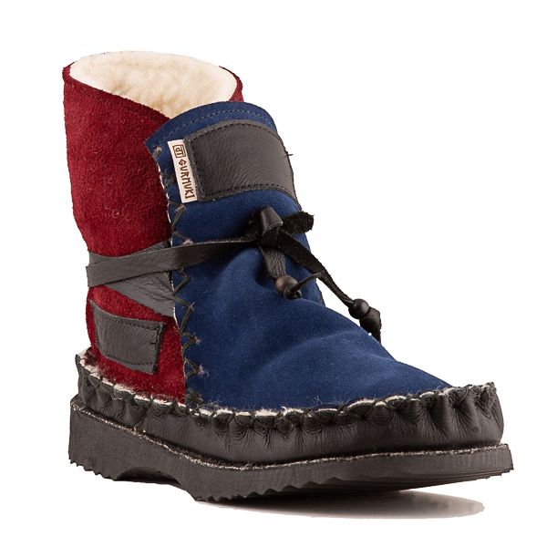 Gurmuki LADIES Sheepskin Wool Ankle Boots - 2Tone Navy