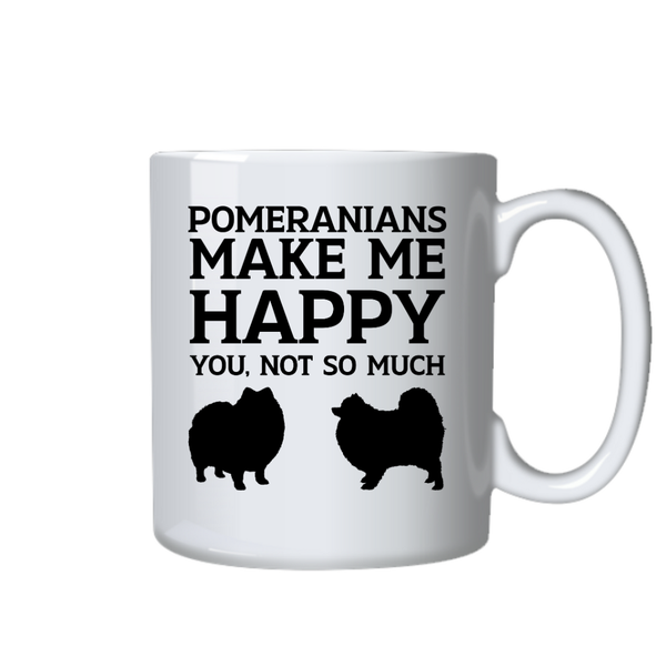 Pomeranian Coffee Mug - Make Me Happy Coffee Cup, Pet