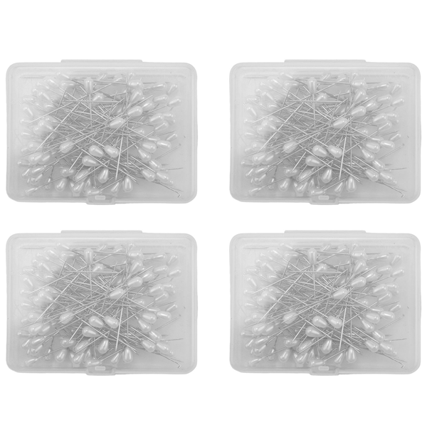 400 Pcs Long Teardrop Pearl Pins Straight Corsage Pins Sewing Pins
