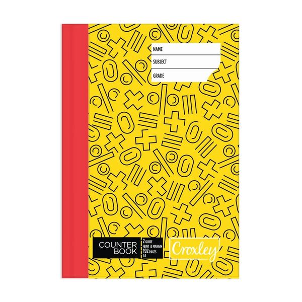 A4 2Quire 192Pg Hard Cover Feint Ruled Eco Friendly Yellow X 10