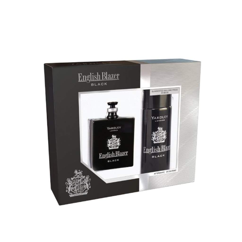 Yardley English Blazer Black Aftershave and Deodorant Set for Men Buy