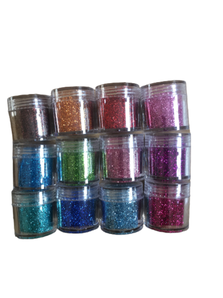 Glitter Dipping Powder For Nails- 12 Piece
