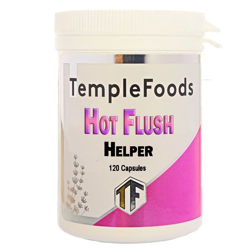 Temple Foods Hot Flush Helper 120 Capsules for Menopause Symptoms