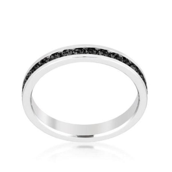 Gift Emporium Stylish Stackable Eternity Ring Swarovski Crystals - Size N