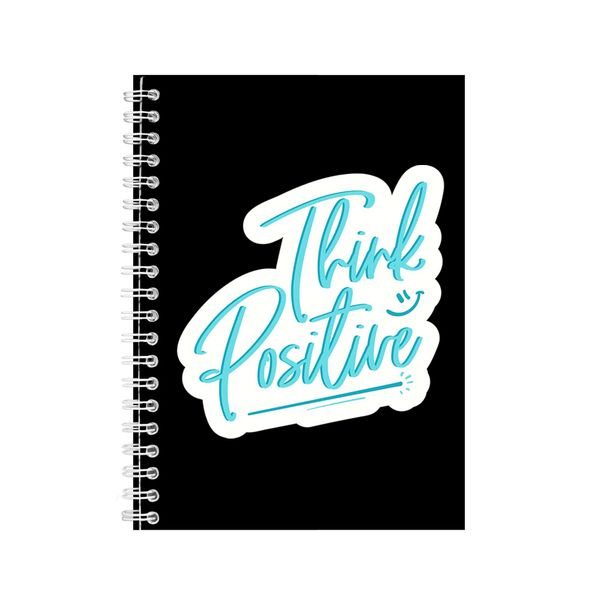 Think A5 Notebook Spiral Lined Motivational Saying Graphic Notepad Gift 185