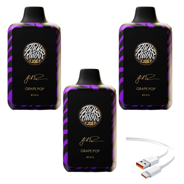 Jack Parow Tjoef 10000 Puffs 50mg Grape Pop + DiscoVape Charging Cable (3)