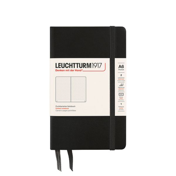Leuchtturm Notebook Pocket A6 Hardcover 187 Pages Dotted