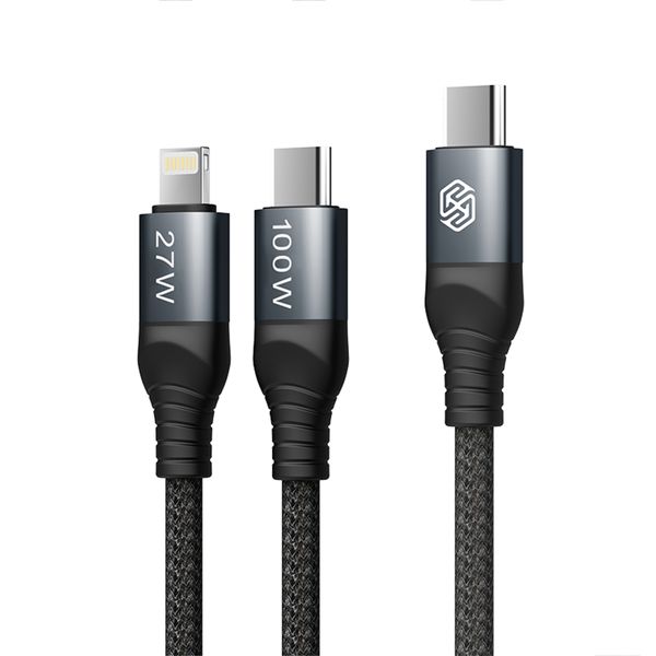 Nillkin DualPower Type C to Type C 100W &amp; Lightning 27W Cable