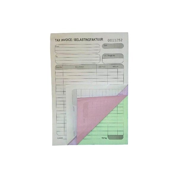 A5 Triplicate Carbonless Paper Invoice Book - (50 Page) x1