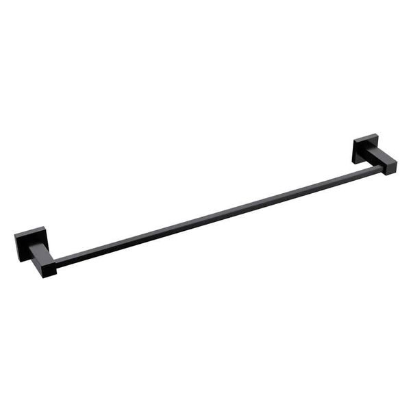 Exel Single Matt Black Towel Rail 600mm