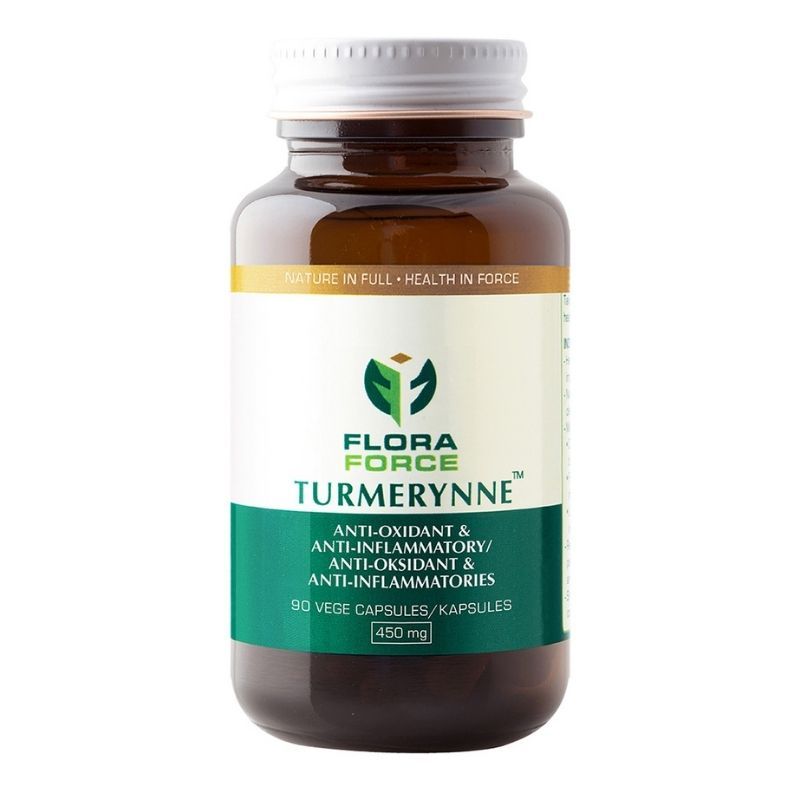 Flora Force Turmerynne Capsules with Turmeric (Curcumin) and Cayenne
