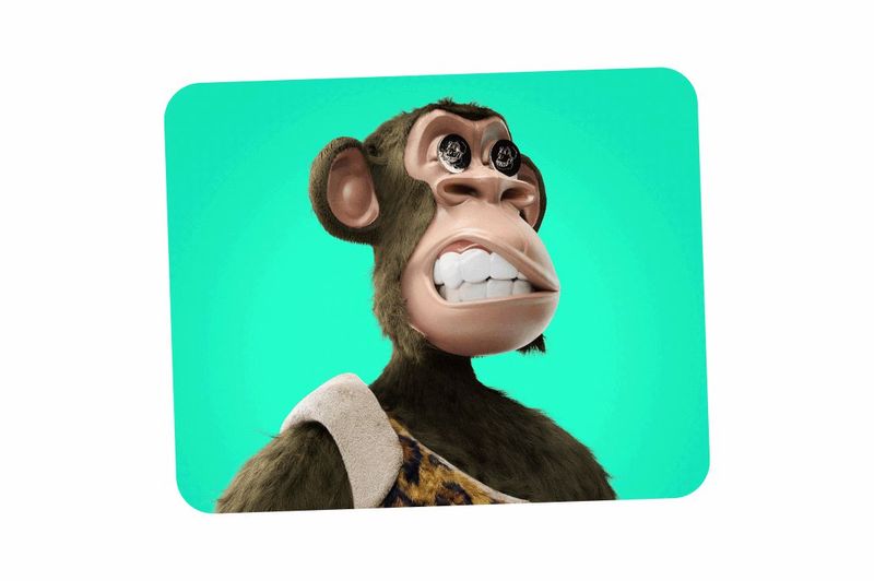 Ape Light Blue Printed Mouse Pad