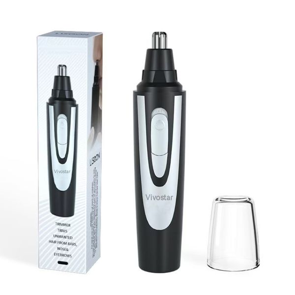 Ear and Nose Hair Trimmer Clipper-Dual Edge Blades for Easy Cleansing Black