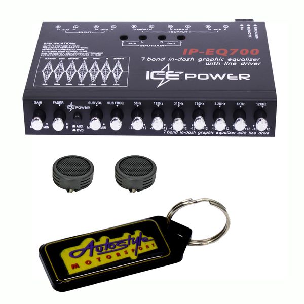 Ice Power 7 Band Equalizer with Line Driver &amp; Evo Tweeters &amp; Key Holder