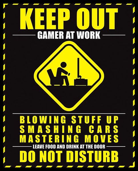 Gamer At Work (Do Not Disturb) Framed Mini Poster (40 x 50cm)