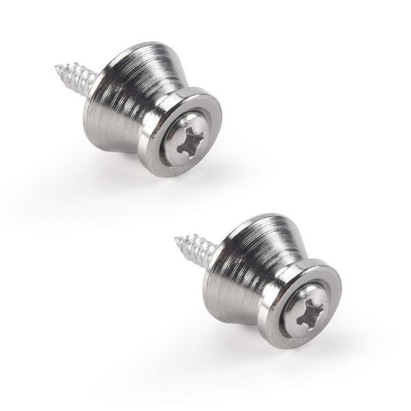 2 x Electric Acoustic Guitar Bass Strap Button Screw Lock Pins Pegs Pads Si