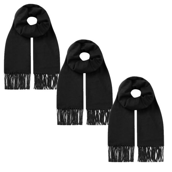 Fashion Women's Black Warm Winter Scarf Pashmina - Set of 3 - Special