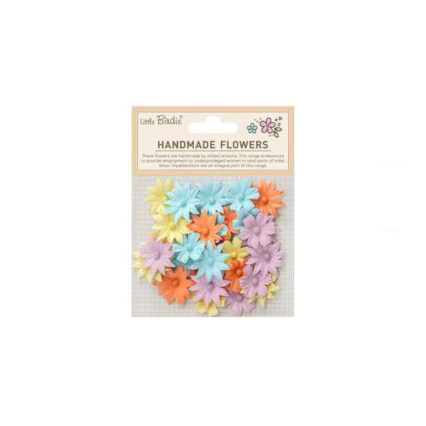 Handmade Flowers Valerie - Vibrant Aura 32pc