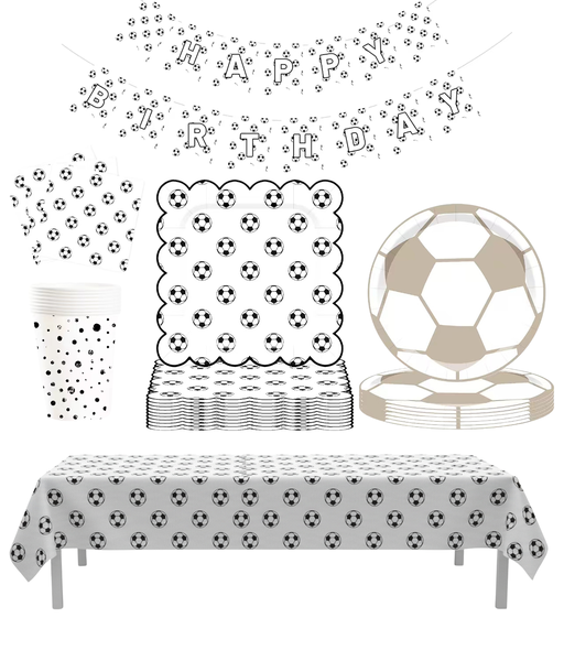 Birthday Party Table setting DIY Decoration Set - Soccer Ball