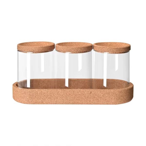 Multifunctional Glass Airtight Storage Jar Sef Of 2/YJA-218
