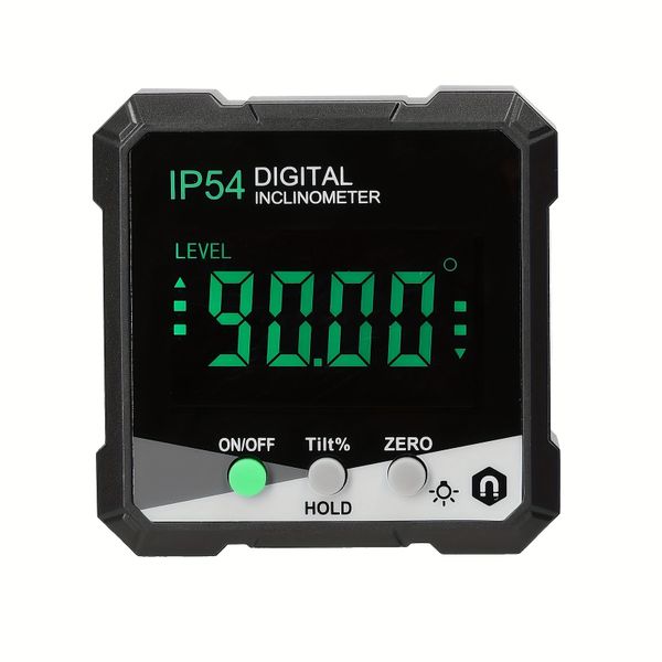 Digital Inclinometer - 360 Angle Gauge with Magnetic Base &amp; LCD