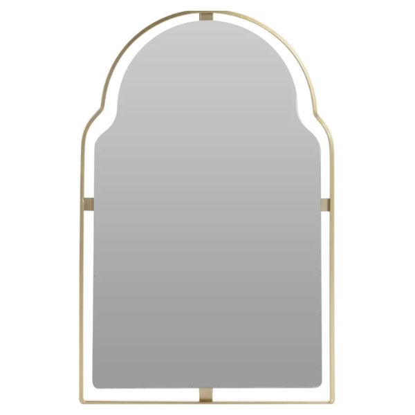 Mirror with Gold Frame - Wave Top - 45x28cm