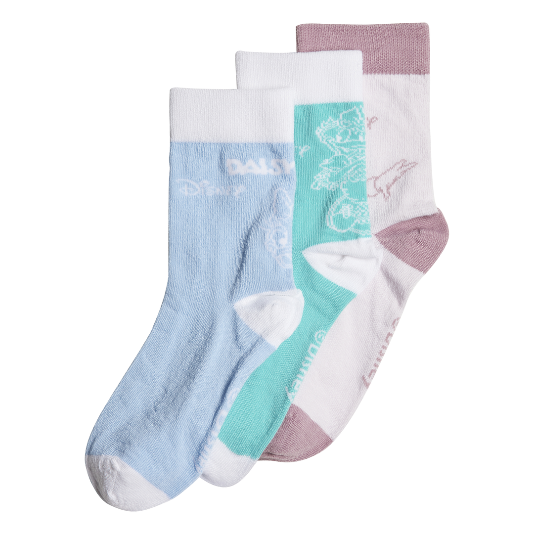 adidas Kids' Disney Daisy Socks 3-Pairs - Pink/Mint Rush/Clear Sky ...