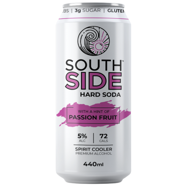 South Side Hard Soda - Passion Fruit 24 x 440ml