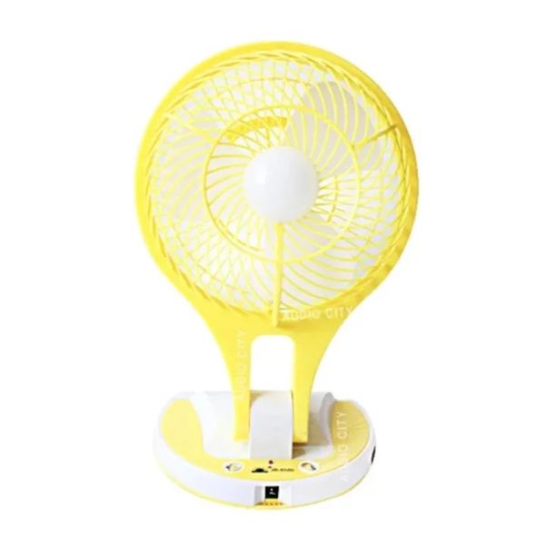 Rechargeable High-Speed Table Fan with 21 SMD LED Light 2 Speed Mode