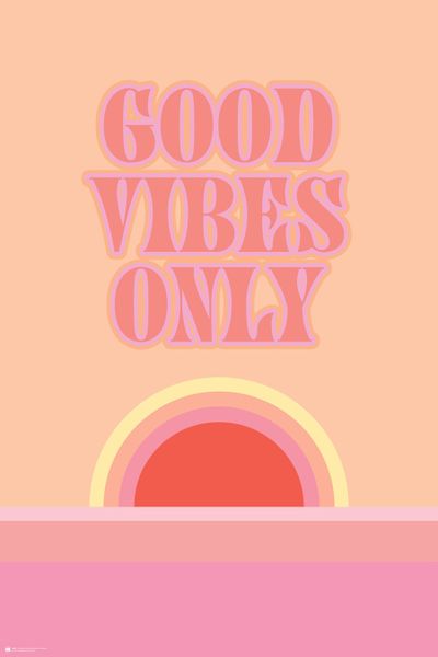 Motivational - Good Vibes Only Sunset Poster