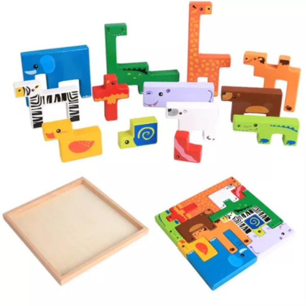 Animal Creative Puzzle - Animal Jenga Tetris