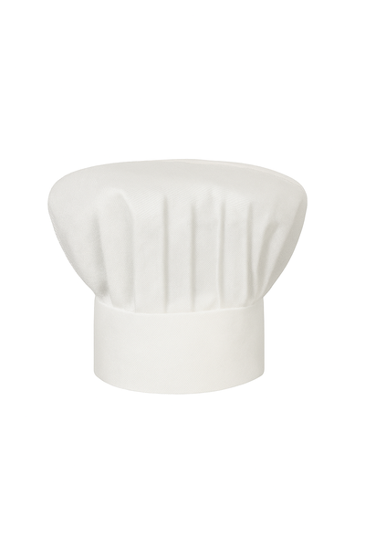 The Chef Collection White Poly-cotton Twill Chef Mushroom Hat