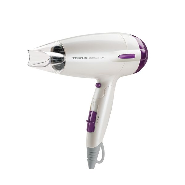 Taurus Hair Dryer Foldable DC Motor White 2 Speed 2200W "Studio 2200 Ionic