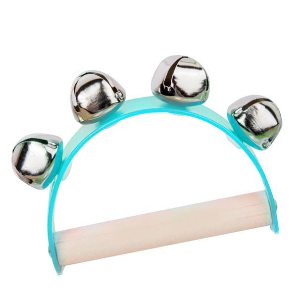 Kids Musical Toy Handle with Wooden Bells Blue