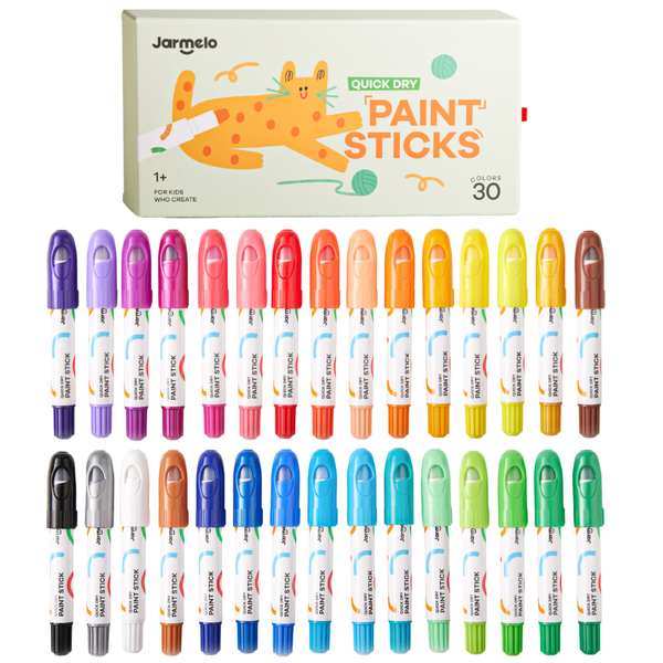Jar Meló - Twistable Washable Silky Crayons - Wet &amp; Dry Set - 30 Colours