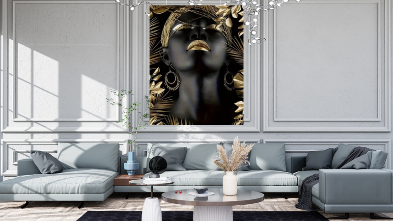 African Golden Woman Wall Art