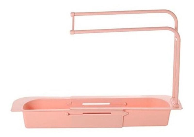 Fine Living Telescopic Storage Drainage Basket - Pink