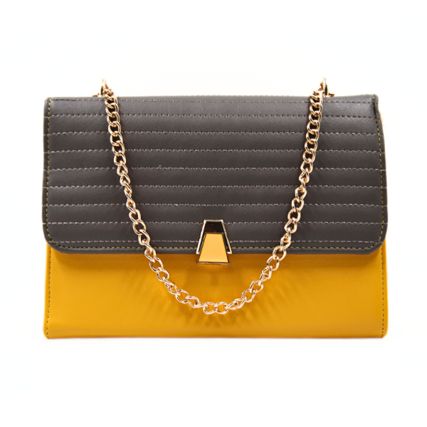 Missy Missi Ladies Flap Crossbody Hand Bag Two Tone