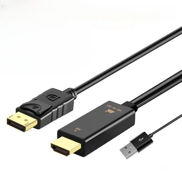 HDMI to DP Converter 1.8M 4K Compatible with PC &amp; Laptop