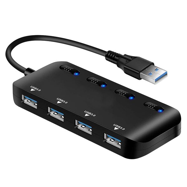 High-Speed USB 3.0 4-Port HUB Switch for Keyboard Computer - Type C Port