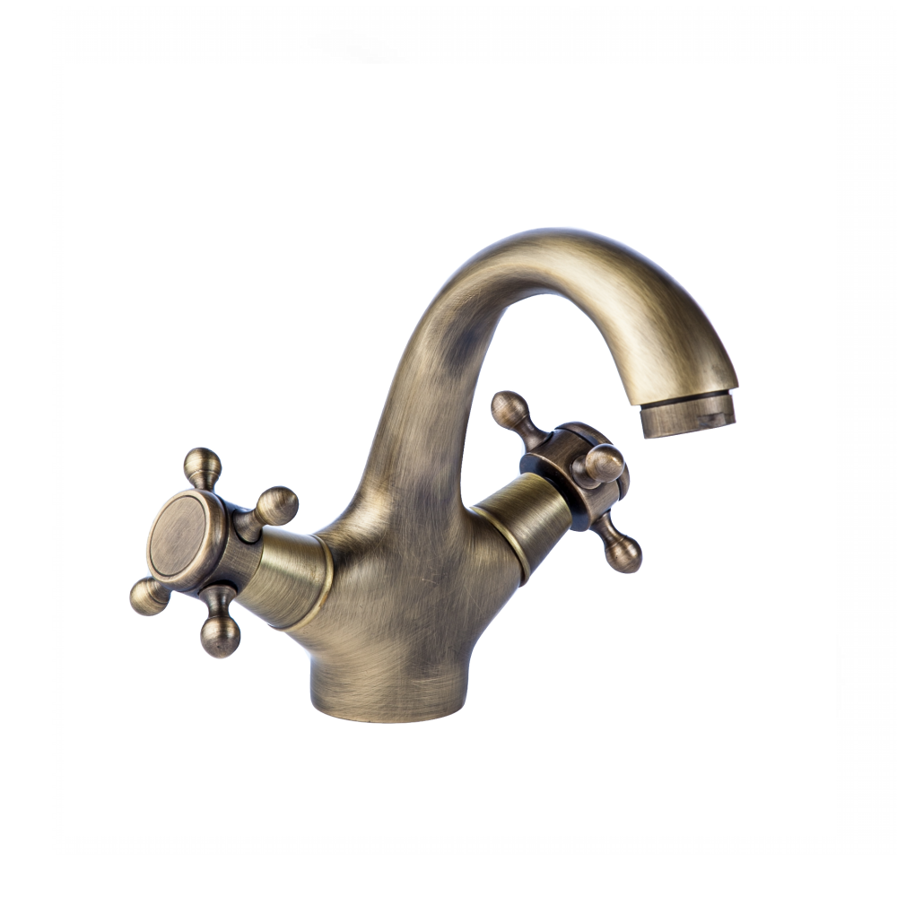 Trendy Taps Premium QualityDeck Mounted, Dual Handle Brass Bathroom Mixer