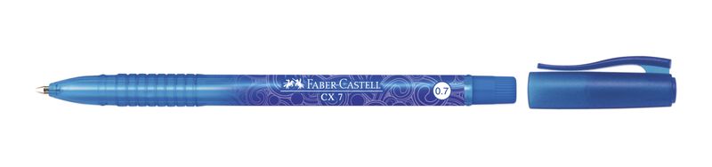Faber-Castell CX7 Rollerball ,7mm pen, Blue 10's