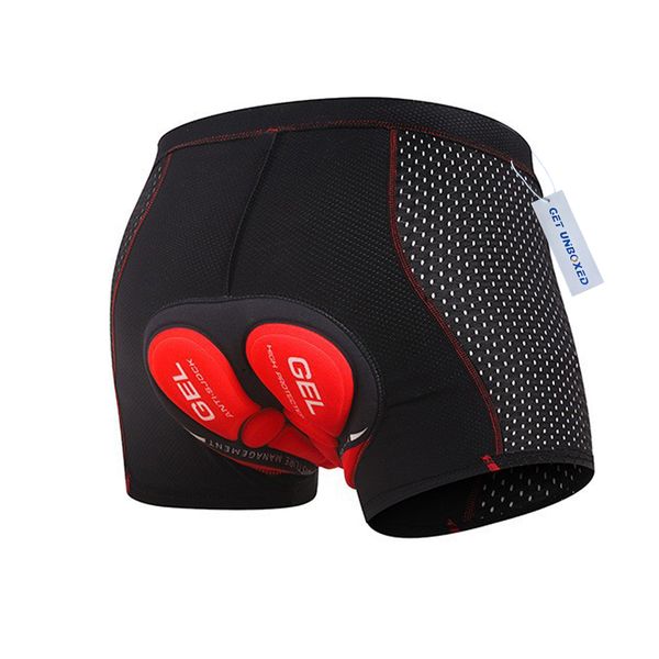 GET UNBOXED Men's Cycling Underwear with 3D Padded Gel (Red)
