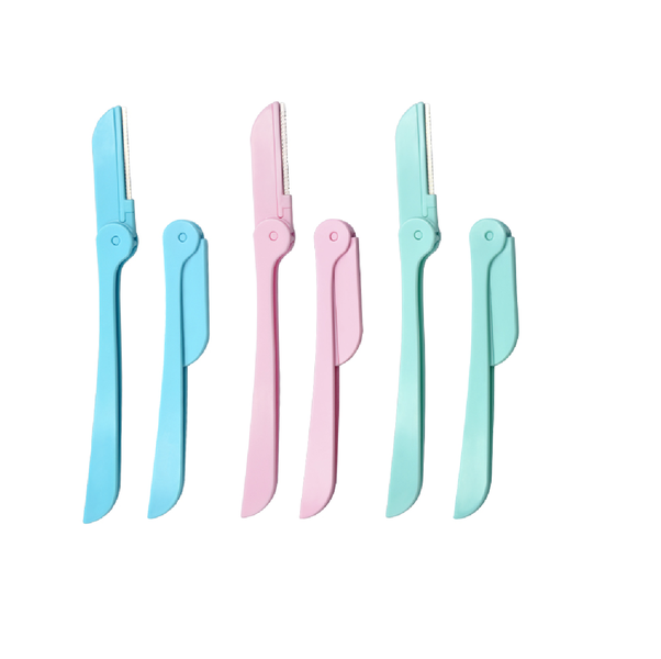 6 Pieces Foldable Stainless Steel Eyebrow Razor